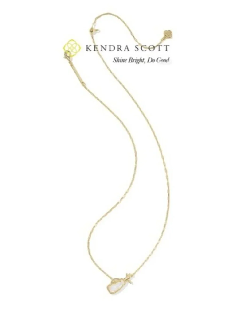 NWT Kendra Scott Golf Gold Short Pendant Necklace - Picture 2 of 3